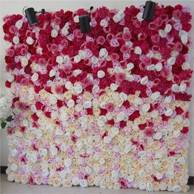 Audinio dirbtinių gėlių siena