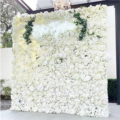 Neoninė gėlių siena