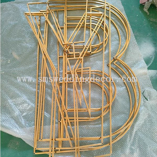 wire frame letters of flowers