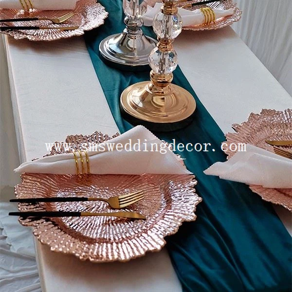 rose gold wedding plates