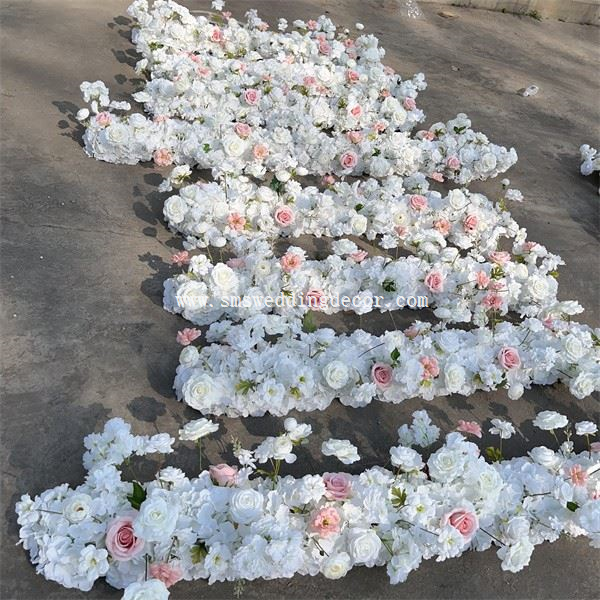 wedding table floral runners